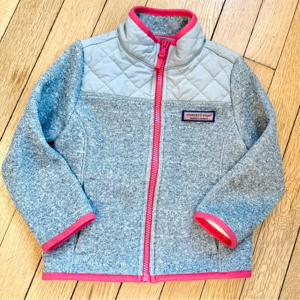 Vineyard Vines Gray Jacket with Pink Accents